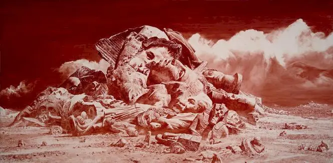 Amerikalı ressam Mark Tansey'in Manzara resmi