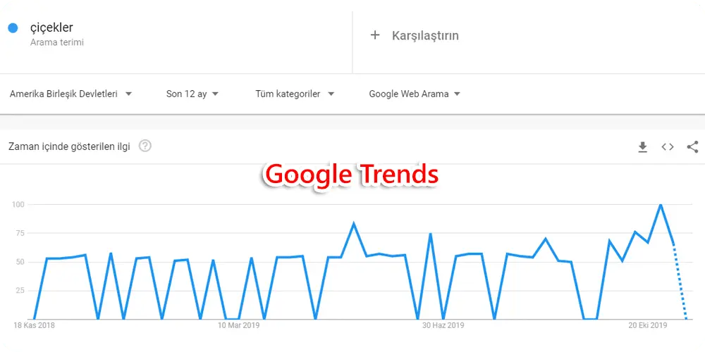 google trends ekranı