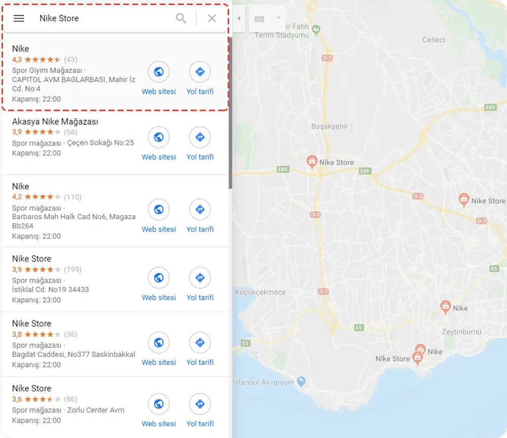 Google Haritalar reklamları
