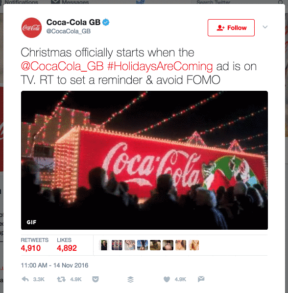 coca cola twitter ads