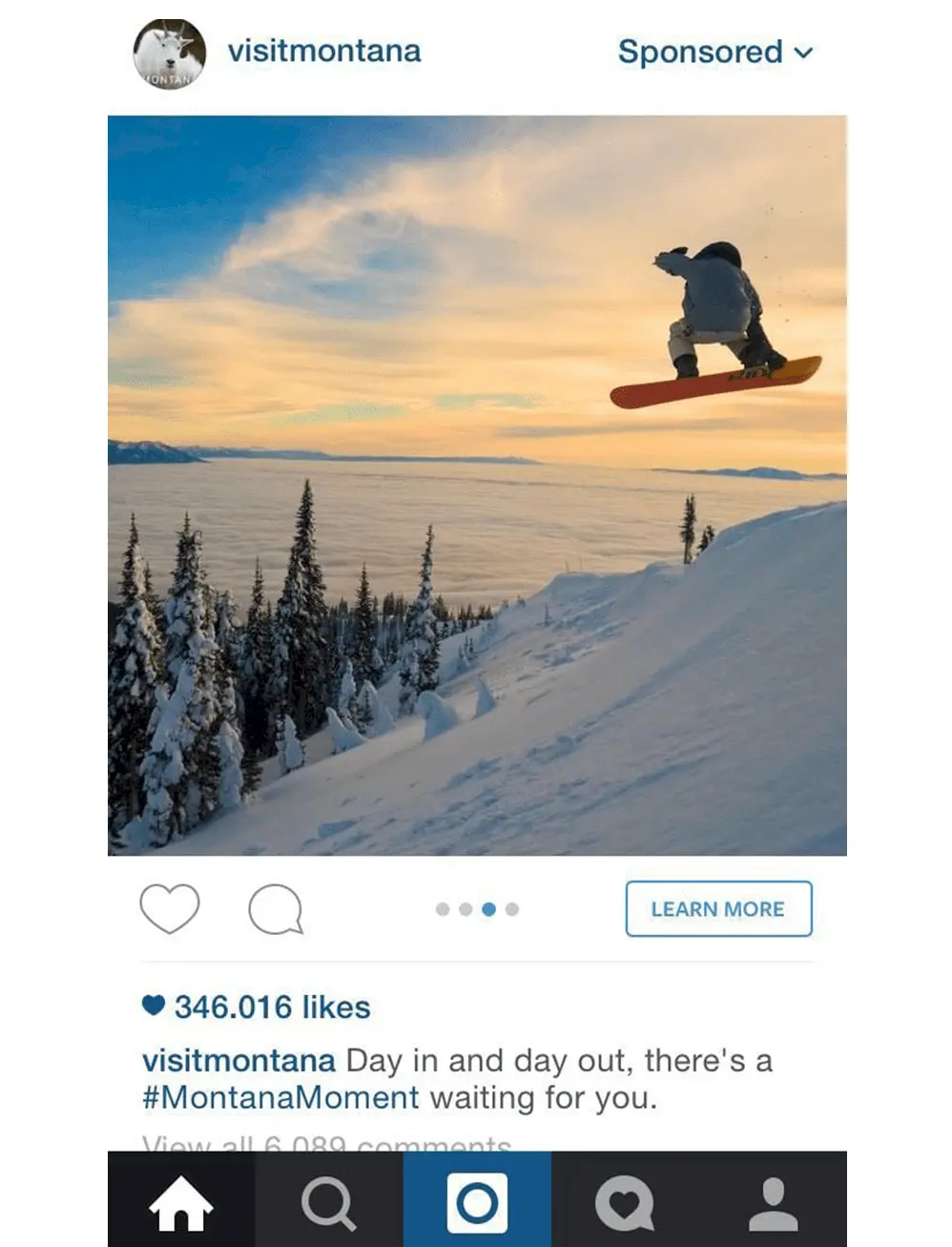 instagram reklam örneği