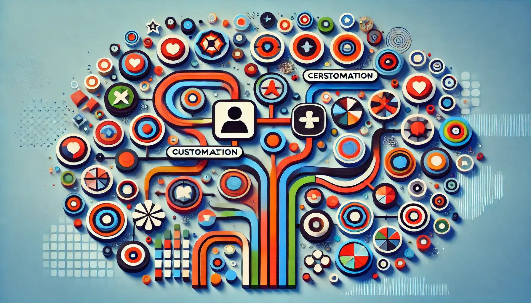 Abstract representation of personalization and customization features in mobile apps, with diverse patterns and shapes reflecting user choice.