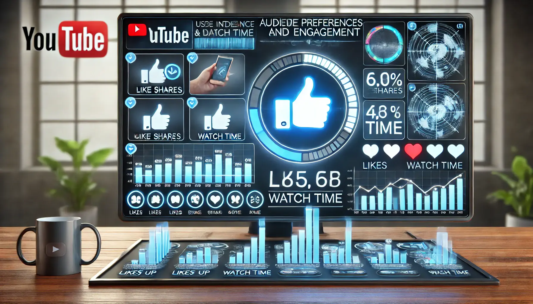 Image showing audience engagement and preferences with user interaction metrics on YouTube.