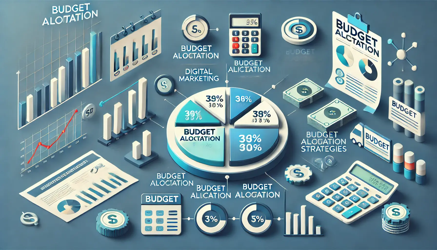 Illustration of budget allocation strategies in digital marketing.