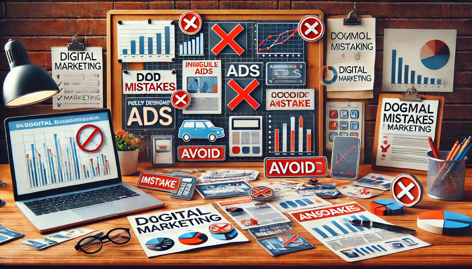 A visual representation of common mistakes to avoid in digital marketing.