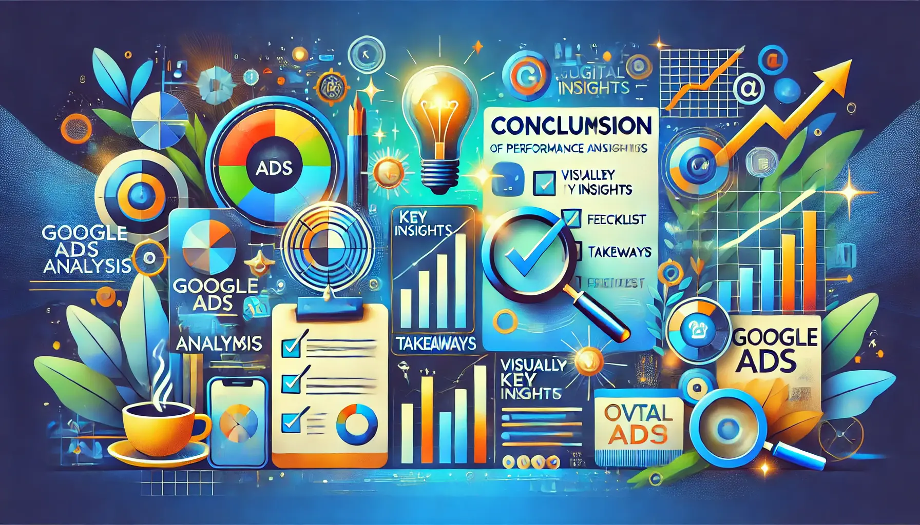 A visual representation of the conclusion of an article on Google Ads performance analysis, showcasing key insights and success.