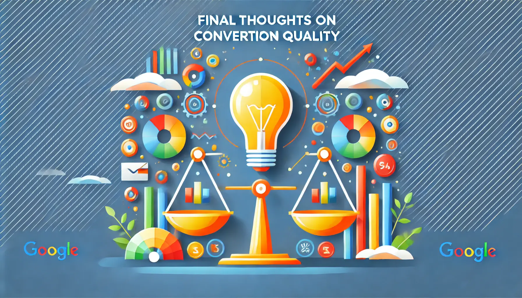 An illustration depicting final thoughts on conversion quality in Google Ads.