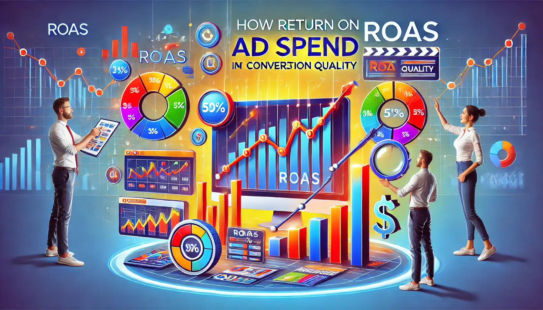 An illustration showing the impact of Return on Ad Spend (ROAS) on conversion quality.