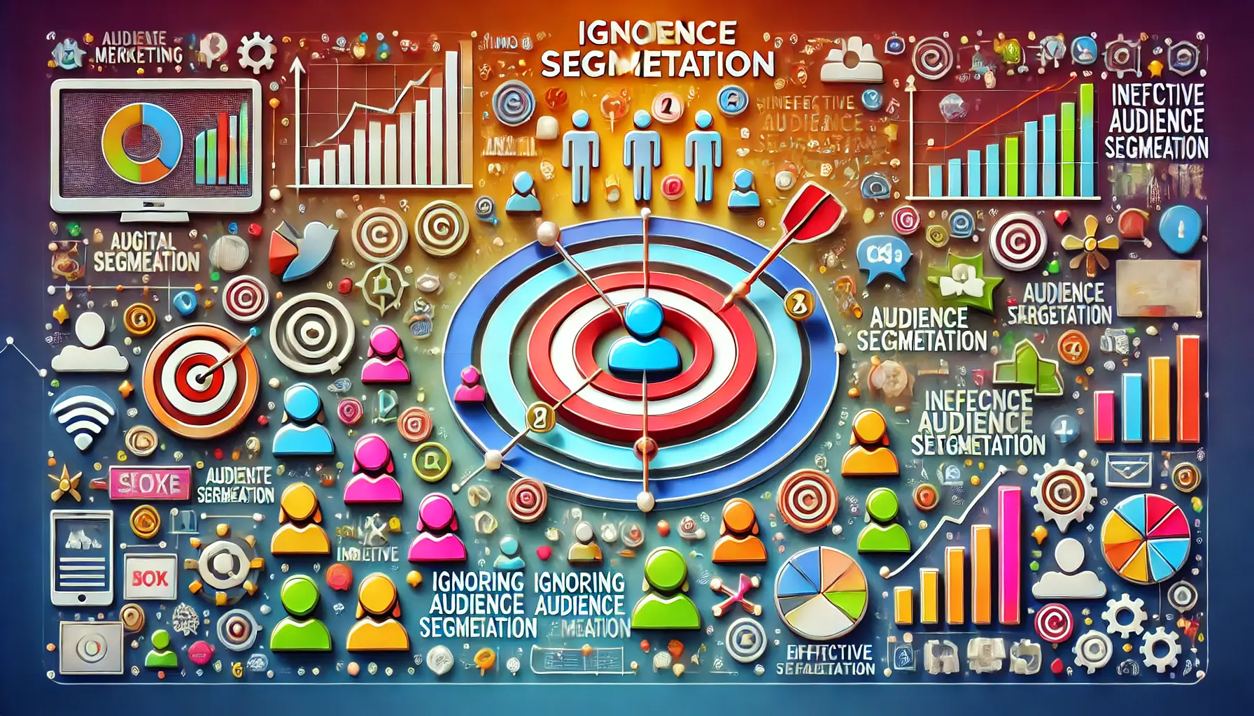 An illustration showing the consequences of ignoring audience segmentation in marketing.