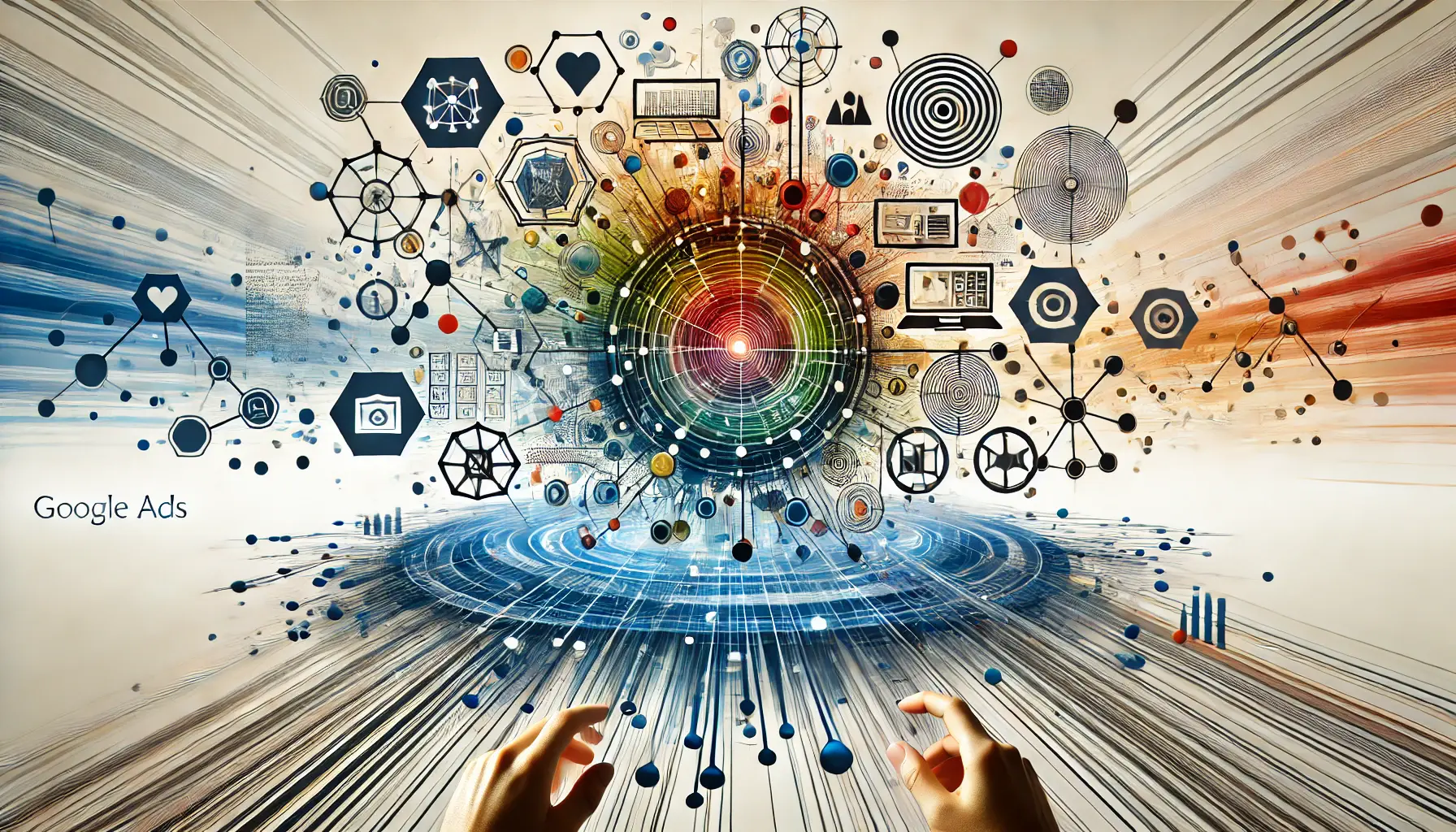 Abstract representation of third-party automation tools integration with layered platforms, interconnected nodes, and data flows converging to a central hub