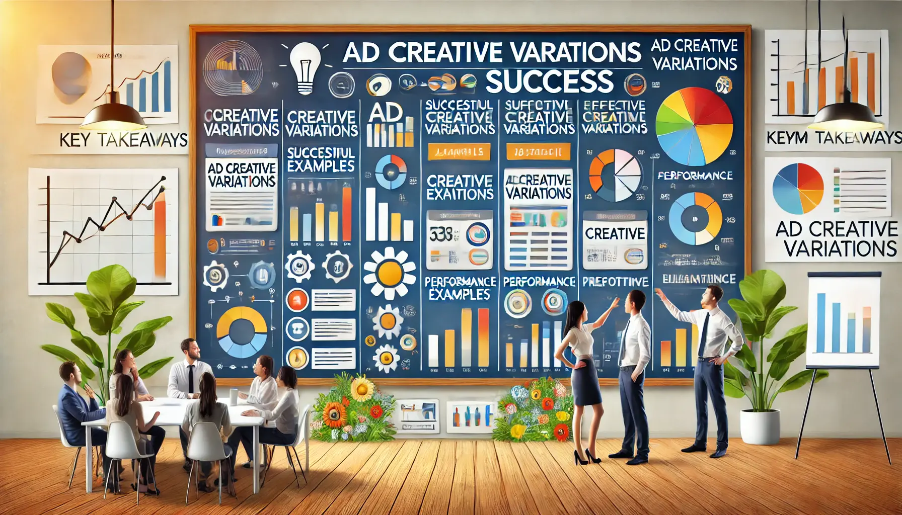 A visual representation of key takeaways for ad creative variations success in digital marketing.