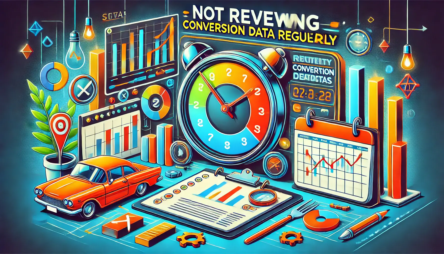 An illustration showing the consequences of not reviewing conversion data regularly.