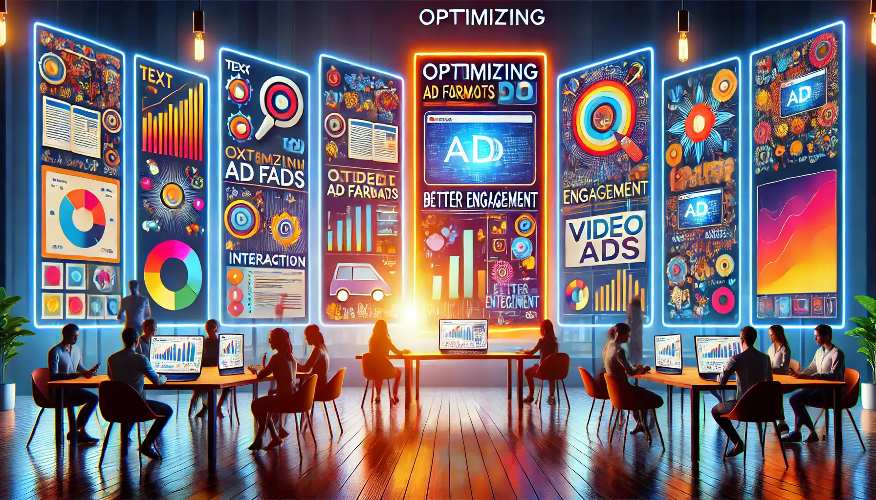 A visual representation of optimizing ad formats for better engagement in digital marketing.