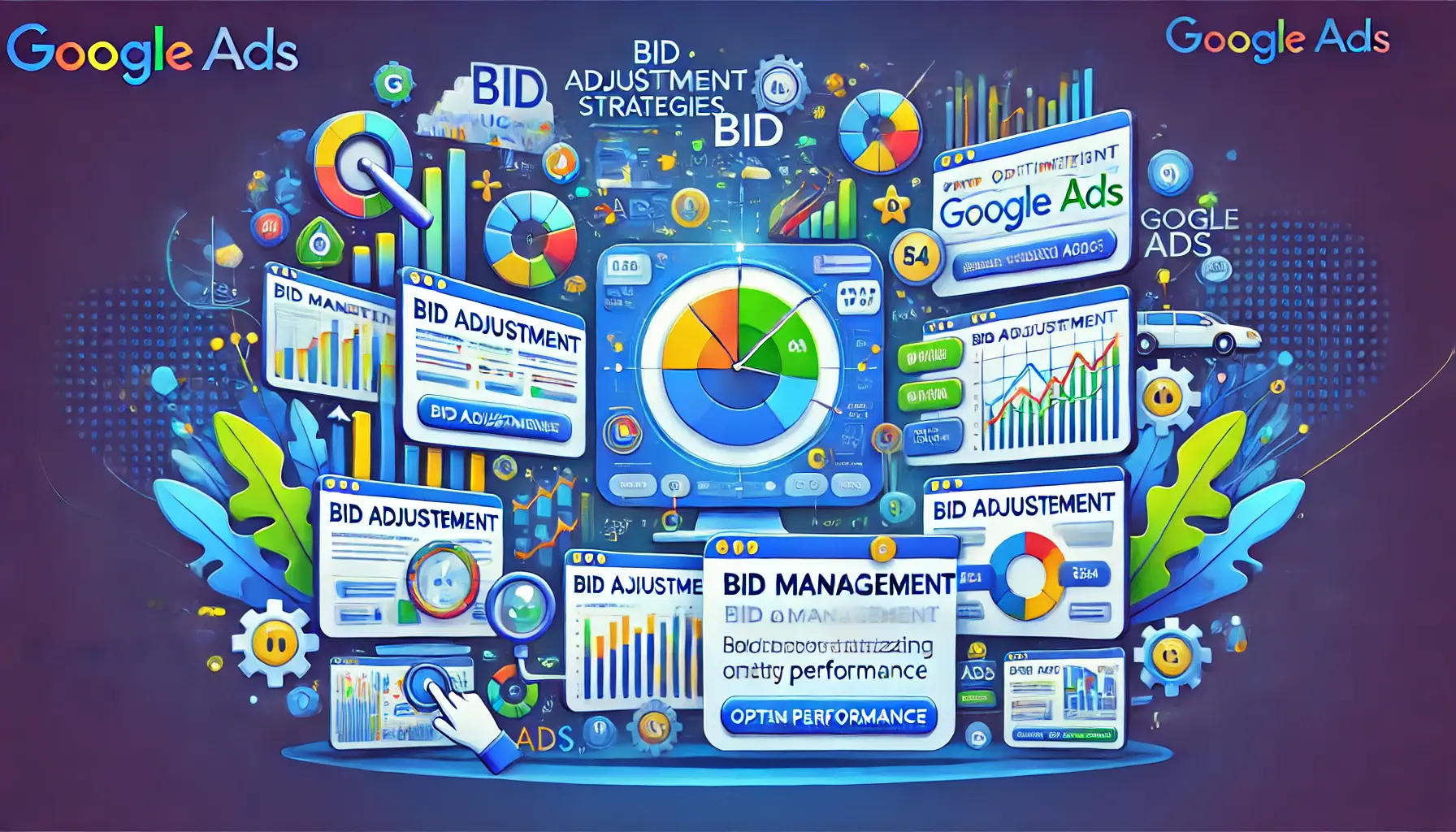 A visual representation of bid management in Google Ads, illustrating strategies for optimizing performance.