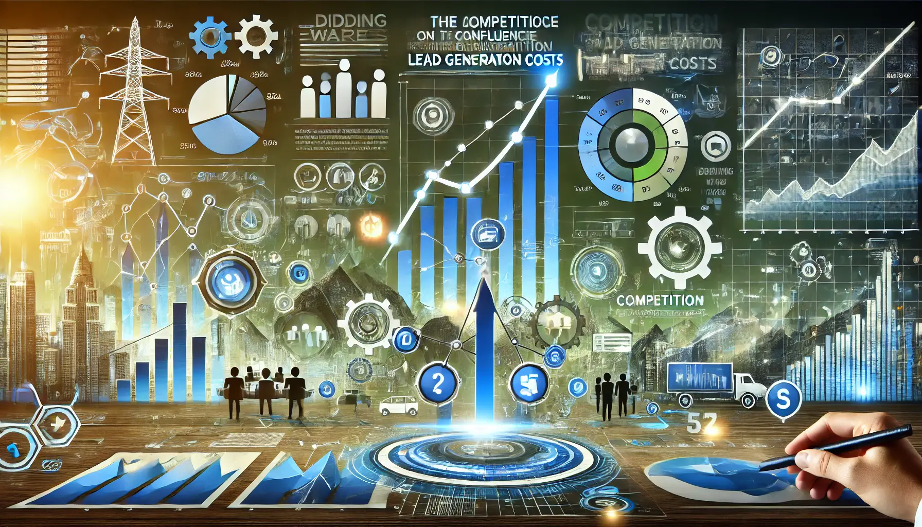 Illustration of competition's impact on lead generation costs.