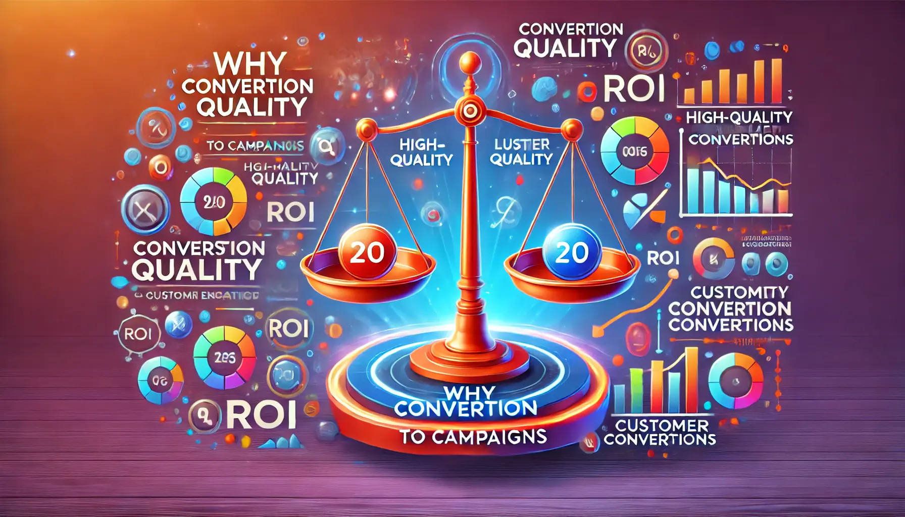 An illustration showing the importance of conversion quality in digital marketing campaigns.