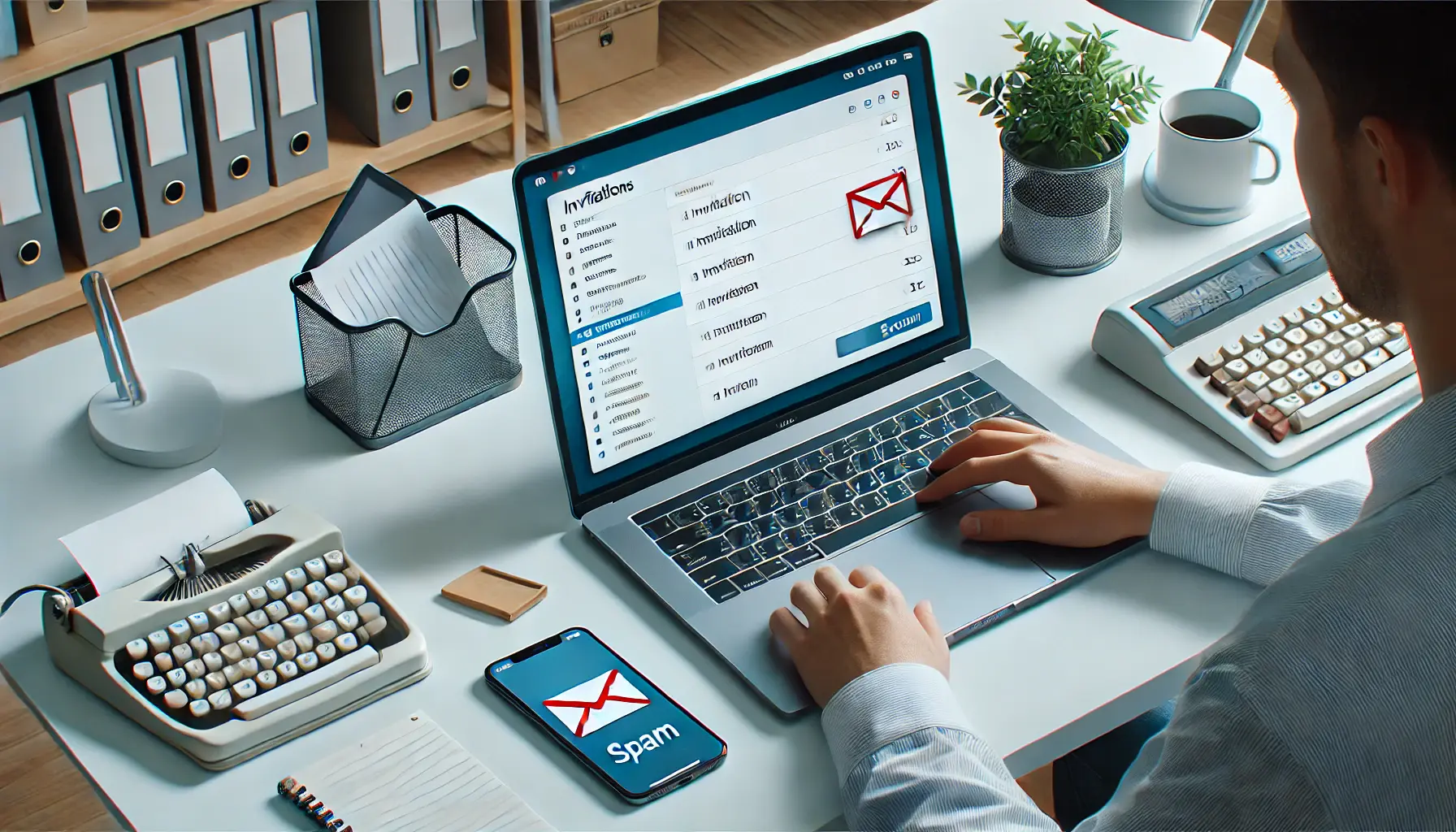 A person checking their email inbox for an invitation that was not received, symbolizing troubleshooting for missing invitations.