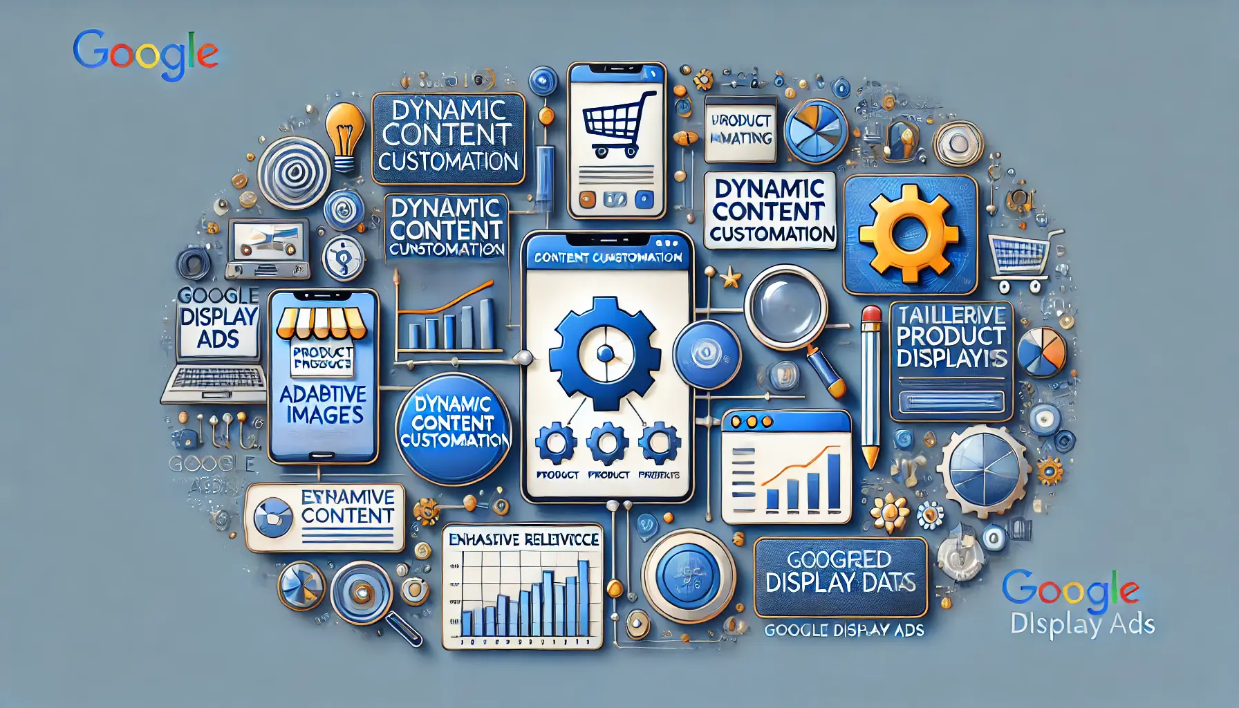 Illustration of the advantages of dynamic content customization with adaptive digital marketing elements.