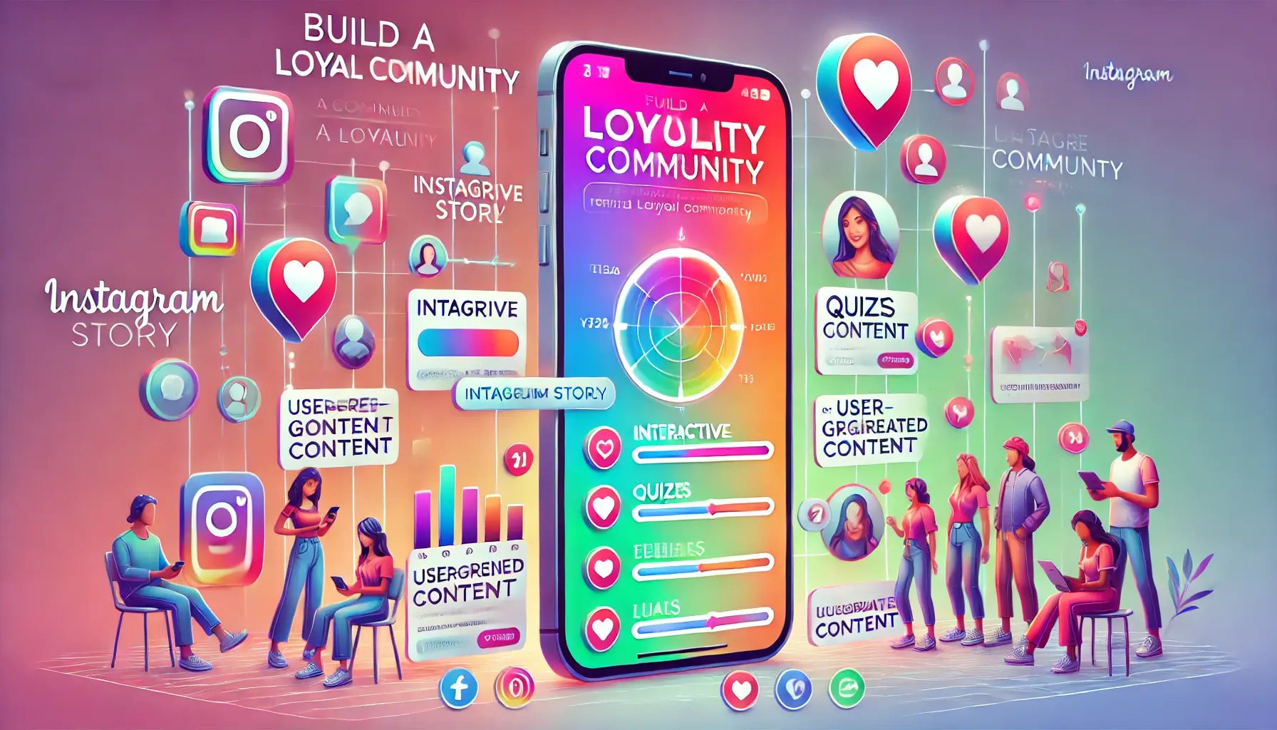 An Instagram story featuring interactive elements like polls and user-generated content, emphasizing community-building and engagement.