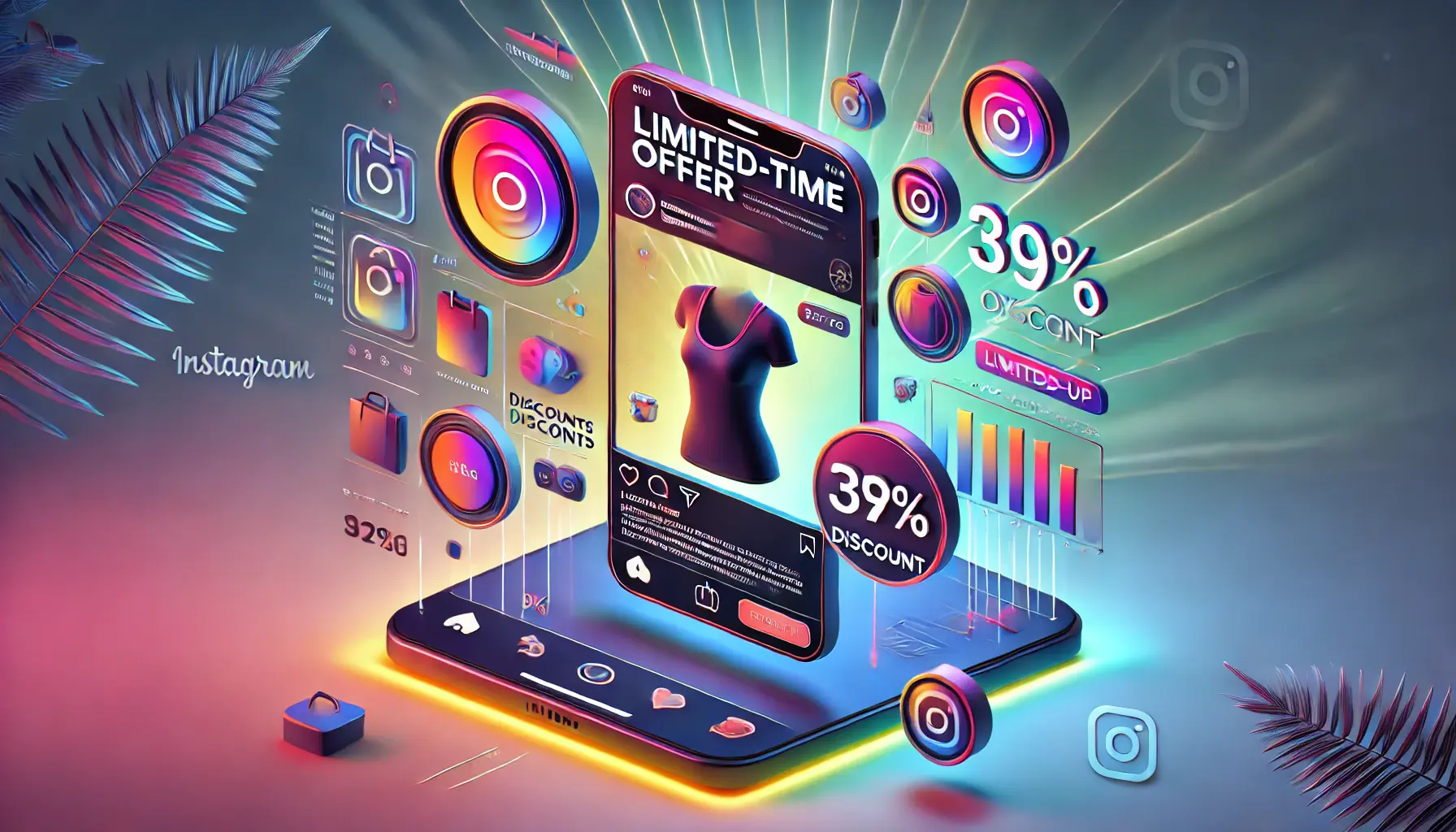 An Instagram story featuring a product with a swipe-up interaction highlighting exclusive offers and discounts, driving urgency and engagement.