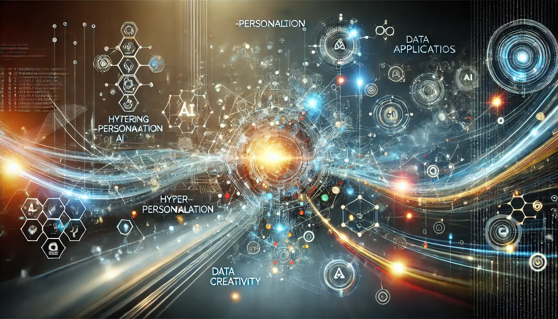 Illustration depicting emerging trends in Generative AI, symbolizing technological advancement, evolving algorithms, and innovative AI applications.