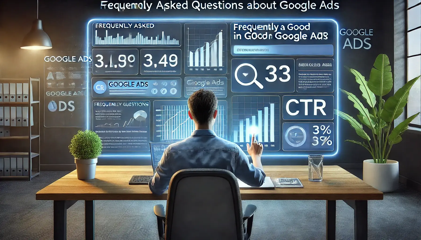 A digital marketer reviewing campaign analytics and answering common questions about CTR performance.