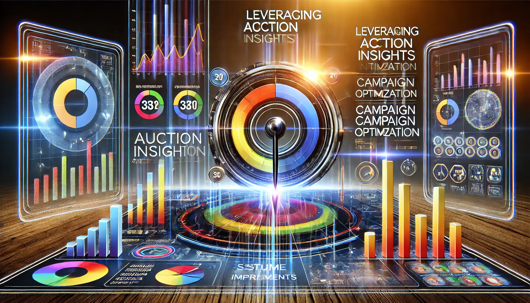 An advanced analytics dashboard showcasing performance graphs and data for campaign optimization.