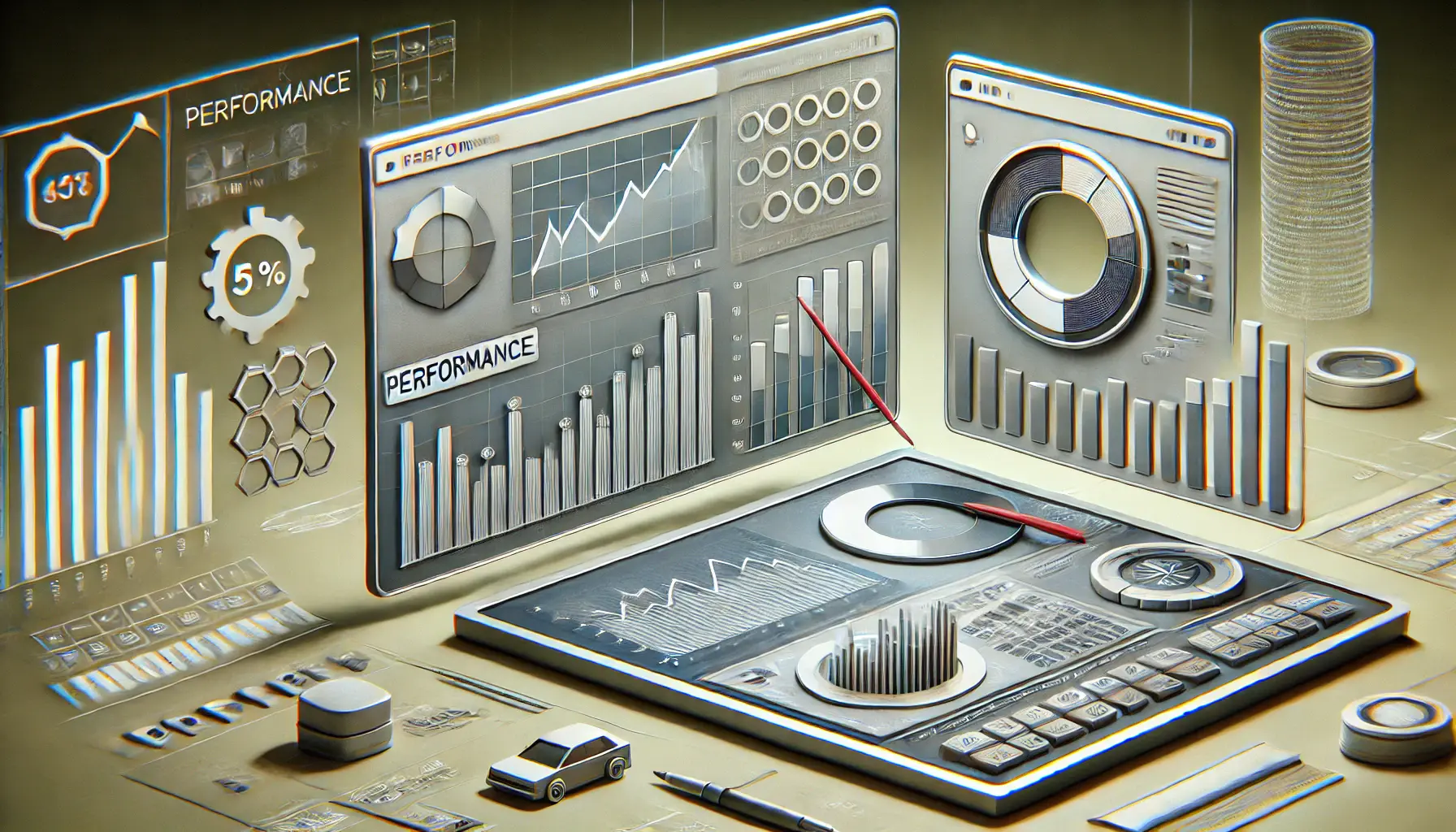 A digital dashboard with incomplete performance metrics, including unfilled graphs and gray-out numbers, symbolizing missed opportunities in ad performance tracking.