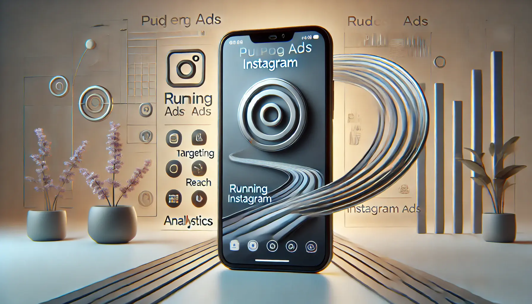 An image showing a smartphone displaying an Instagram Reel with a branded ad seamlessly integrated, symbolizing paid ads on Reels.