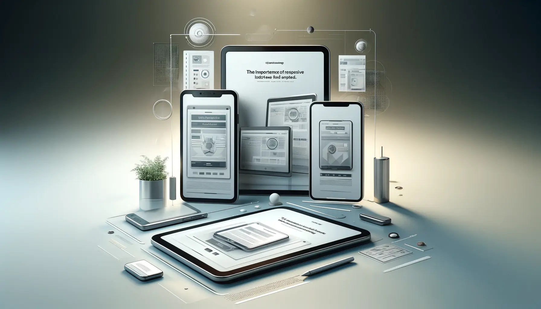 Multiple devices showcasing an ad that adapts seamlessly to different screen sizes, highlighting responsive design.