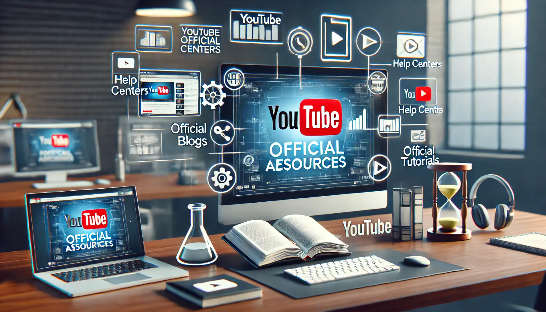 A digital workspace showcasing YouTube's official resources for advertisers.