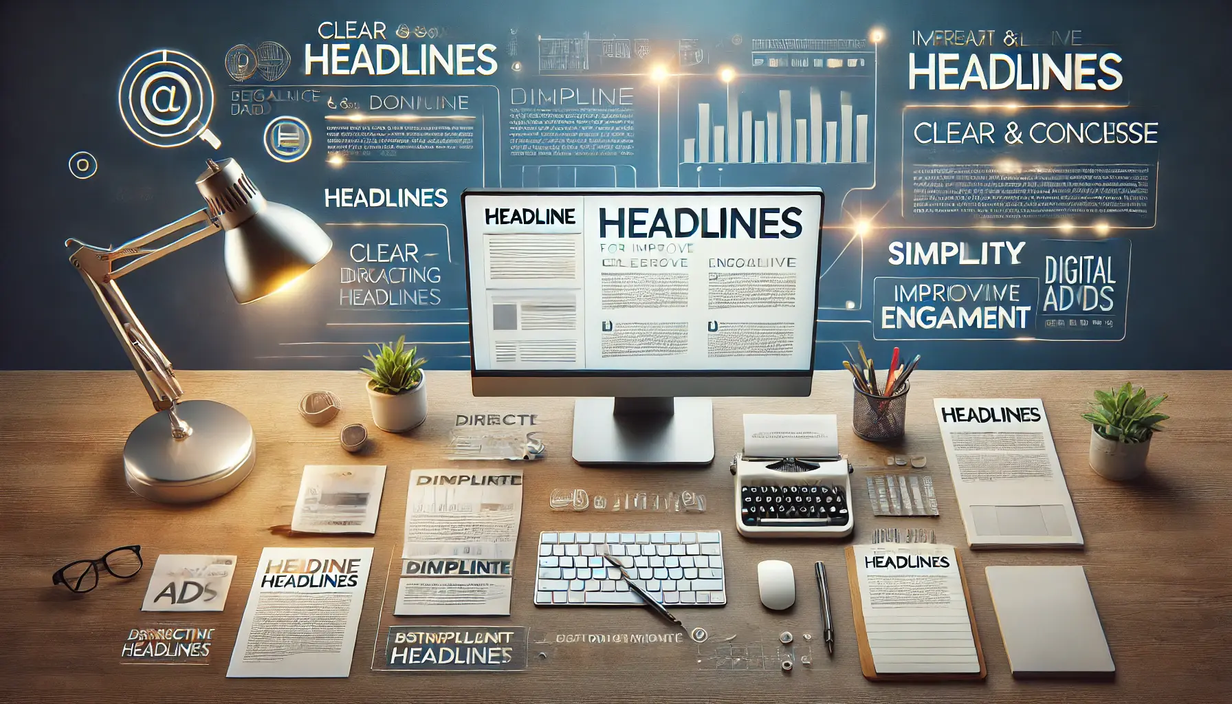 A digital workspace focused on creating straightforward and impactful ad headlines