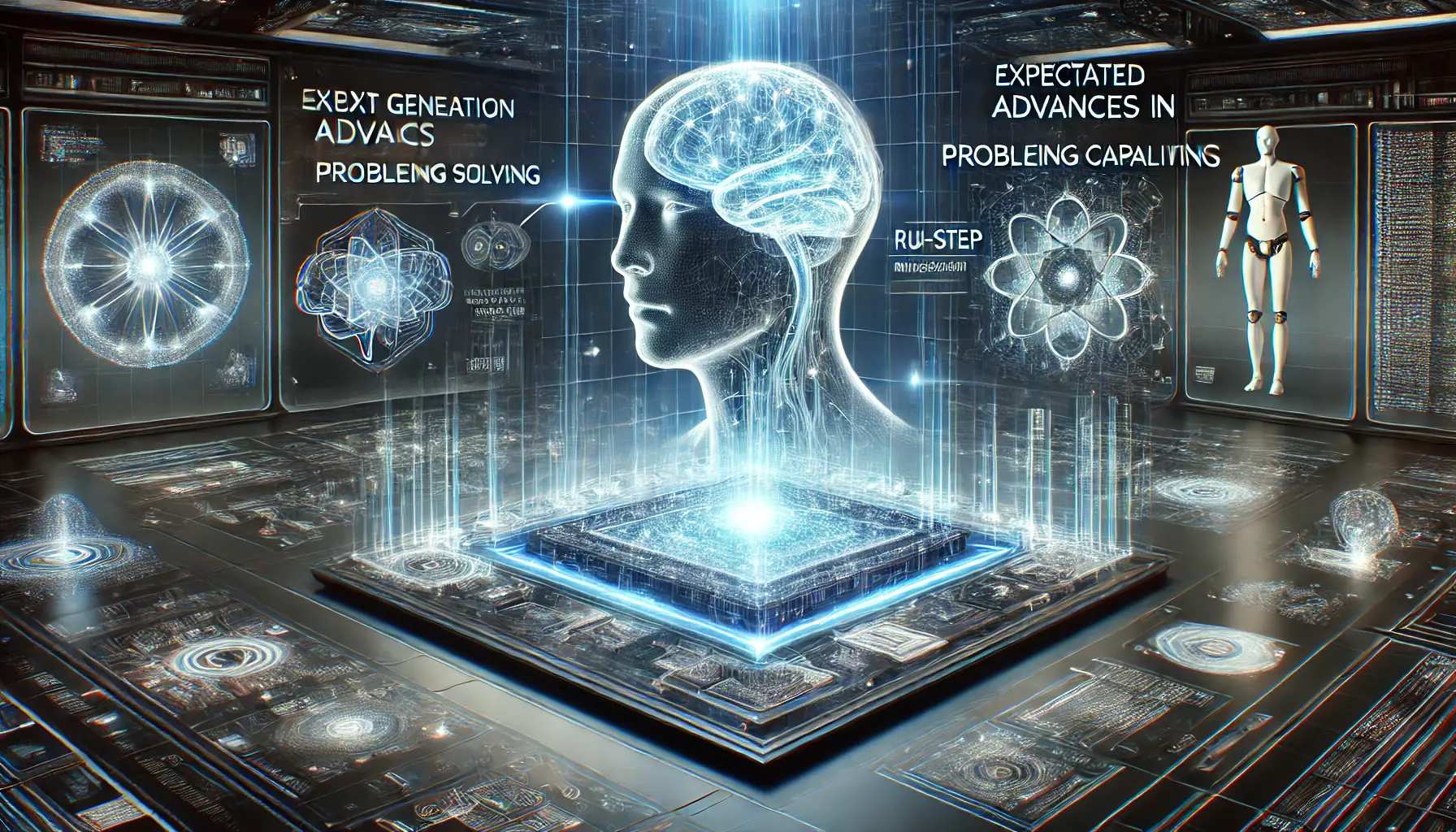 A futuristic AI model demonstrating expected advances in reasoning capabilities.