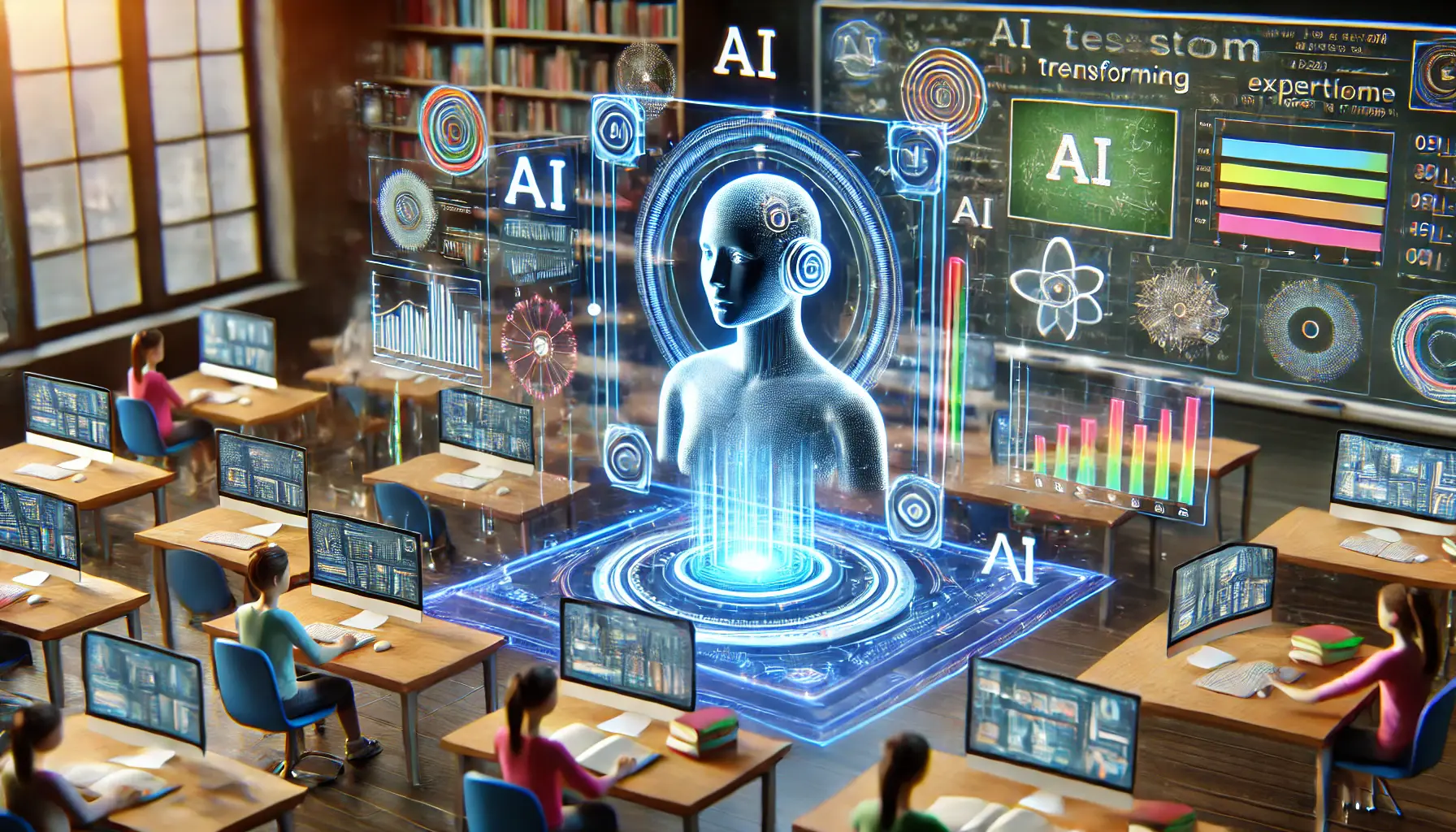 An advanced AI system enhancing education and e-learning experiences with personalized content and real-time tutoring.